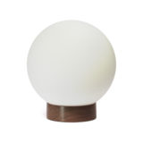 luminária globo de vidro e madeira alba