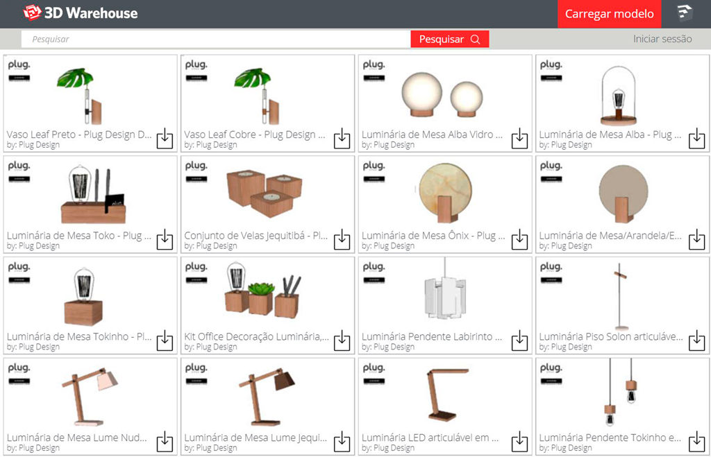 Download Blocos 3D Plug Design SketchUp
