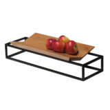 Fruteira Planar Plug Design em madeira e metal