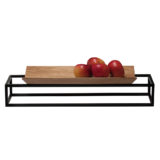 Fruteira Planar Plug Design em madeira e metal