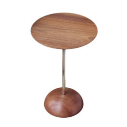 mesa lateral duna plug design madeira e metal