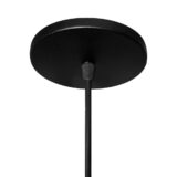 Canopla para teto preta alumínio Plug Design