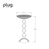 Mesa Lateral Laguna 5 Dimensões mesa lateral laguna em madeira maciça plug design